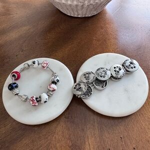 Boho Multicolor and Silver Tone Beaded Bracelet Set w/ Silver Tone Accents